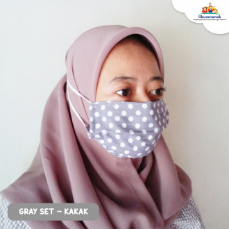 MASKER GREY - AYAH/IBU/KAKAK/ADIK