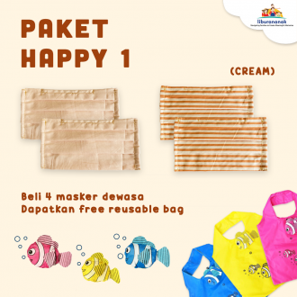PAKET MASKER HAPPY - FREE REUSABLE BAG